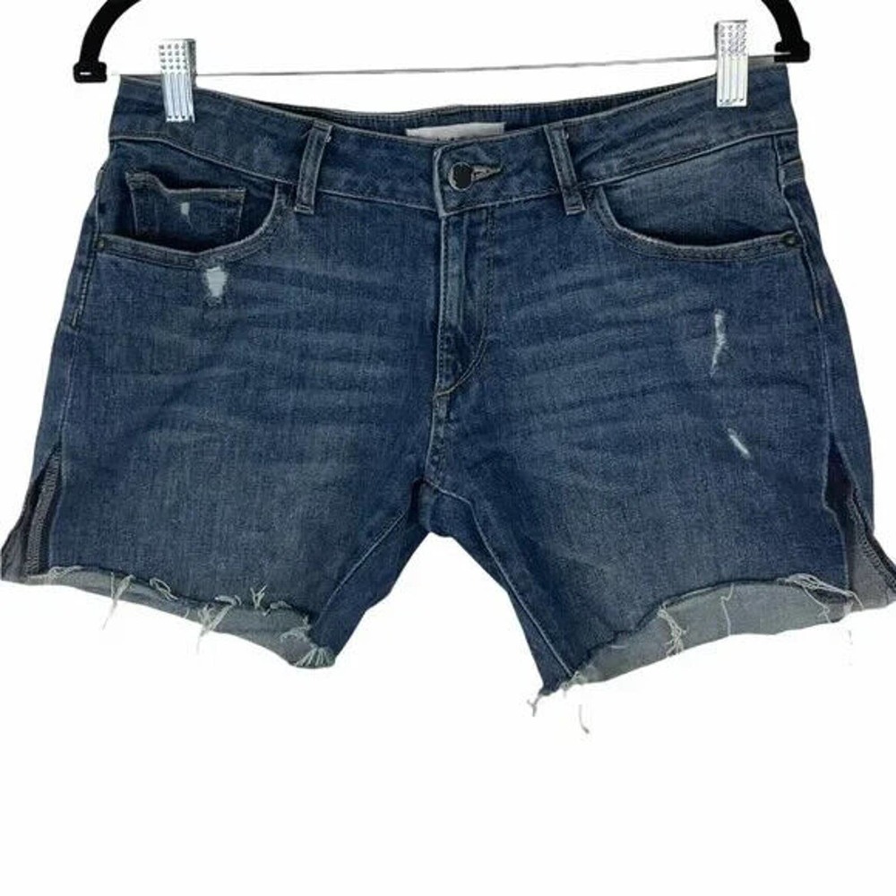 DL1961 Riley Boyfriend Jean Shorts Size 27 Frayed Hem Denim Cut Offs Hayden Wash
